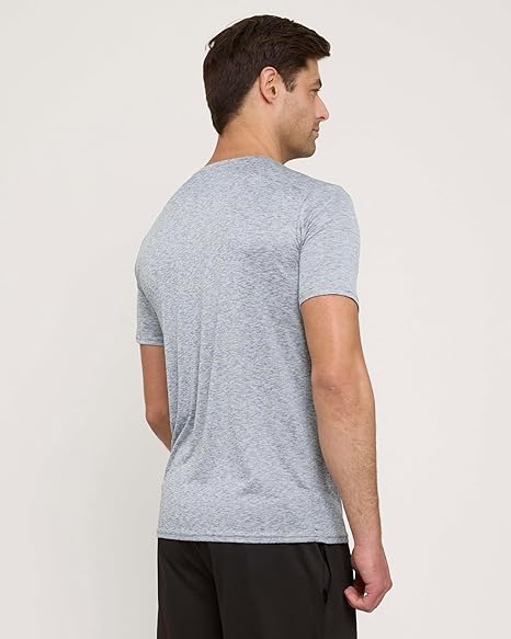 Real Essentials 5 Pack: Men’s Short Sleeve Dry Fit T-Shirts – Moisture Wicking Athletic Workout Gym Fitness Casual Tees