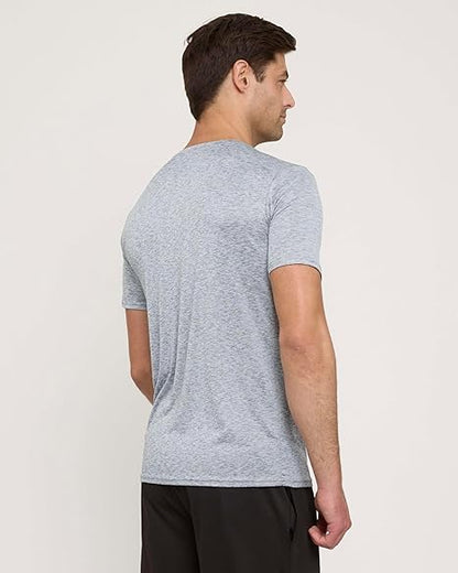 Real Essentials 5 Pack: Men’s Short Sleeve Dry Fit T-Shirts – Moisture Wicking Athletic Workout Gym Fitness Casual Tees