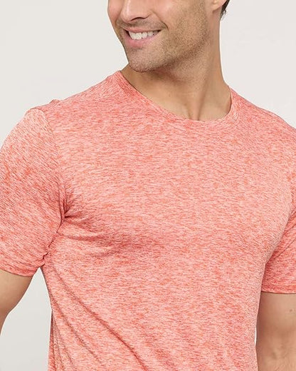 Real Essentials 5 Pack: Men’s Short Sleeve Dry Fit T-Shirts – Moisture Wicking Athletic Workout Gym Fitness Casual Tees
